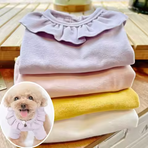 Soft Cotton Dog Shirt Spring Autumn Pet Dog Clothes T-shirt Schnauzer Cats Yorkshire Chihuahua Poodle Bichon Puppy Clothing XXS