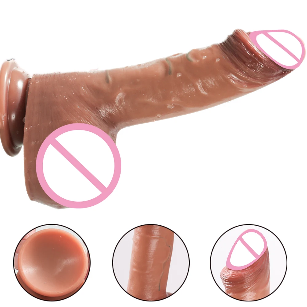 Realistico Dildo Squiring adulto grande pene con ventosa Vagina flirtare masturbazione massaggiatore giocattoli del sesso per le donne