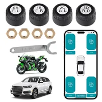 Aplicación Bluetooth 2/4 Uds alarma externa sensores de presión de neumáticos coche TPMS sistema de monitoreo de presión de neumáticos pantalla de teléfono coche motocicleta
