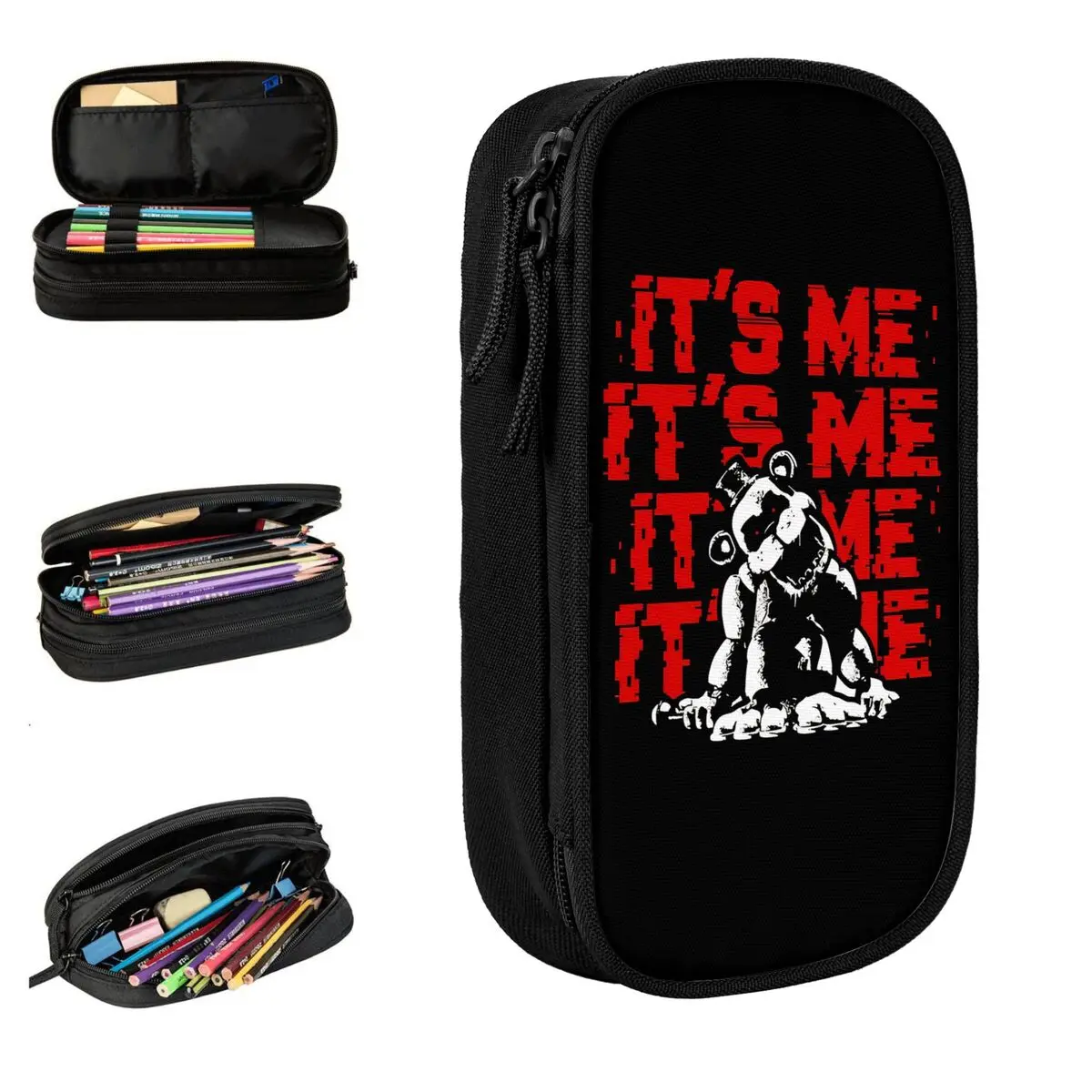 

It's Me FNAF At Freddys Pencil Cases Creative Pen Bags for Student Large Storage Students School Cosmetic Pencil Pouch