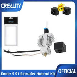 Creality Ender 5 S1 Hotend Kit Silver Metal Titanium Alloy+Copper Throat High Temperature Resistance/Fast Printing Printer Part