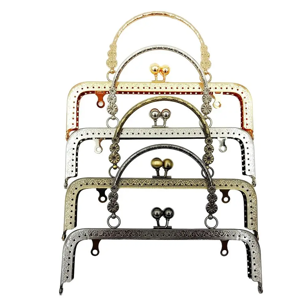 Mini Metal Purse Frame Kiss Clasp Bag Hardware Vintage Bag Kiss Clasp Lock Purse Frame Handle Bag Accessories