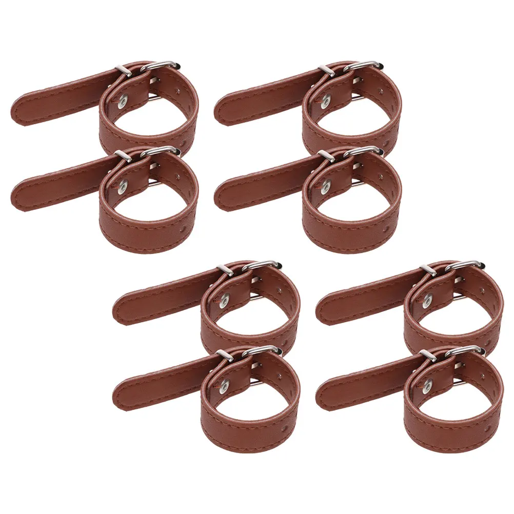 

8pcs Bike Basket Straps Sturdy PU Belt Front Bicycles Aluminum Alloy Adjustable Buckle Suitable Various Bikes Cycling