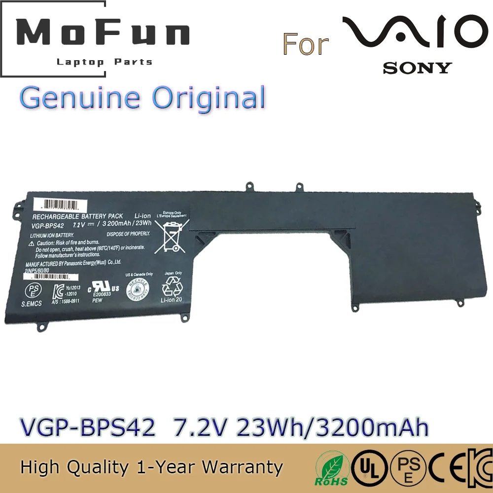 Brand New Original VGP-BPS42 7.2V 3200mAh Laptop Battery for Sony VAIO Fit 11A SVF11N14SCP SVF11NA1GW