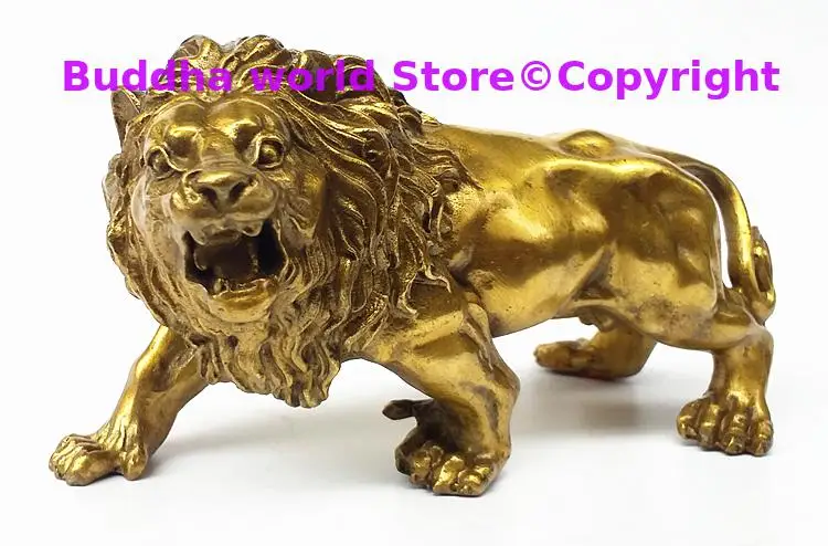 

TOP COOL Home store Decoration art good luck ZHEN ZHAI PI XIE COPPER LION FENG SHUI Ornament FENG SHUI statue