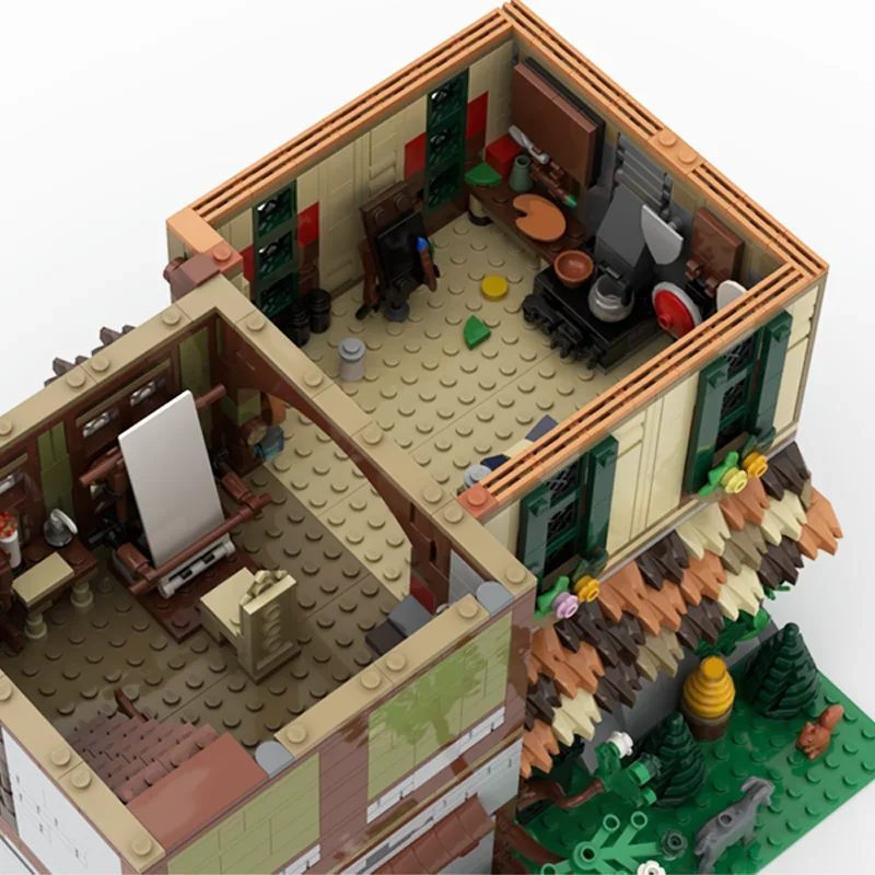 3161 قطعة أفكار القرون الوسطى مدينة ساحة الأجهزة والبقالة اللبنات Moc-10332 الطوب الإبداعية الاطفال الكبار لعبة هدية عيد ميلاد