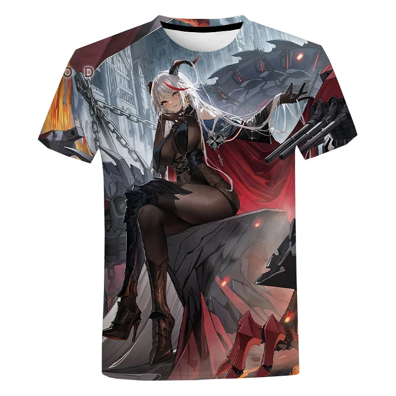 

Anime Azur Lane T-Shirts Game Beach Sexy Girls 3D Printed Streetwear Men Women O-Neck Oversized T Shirt Harajuku Kids Tees Tops