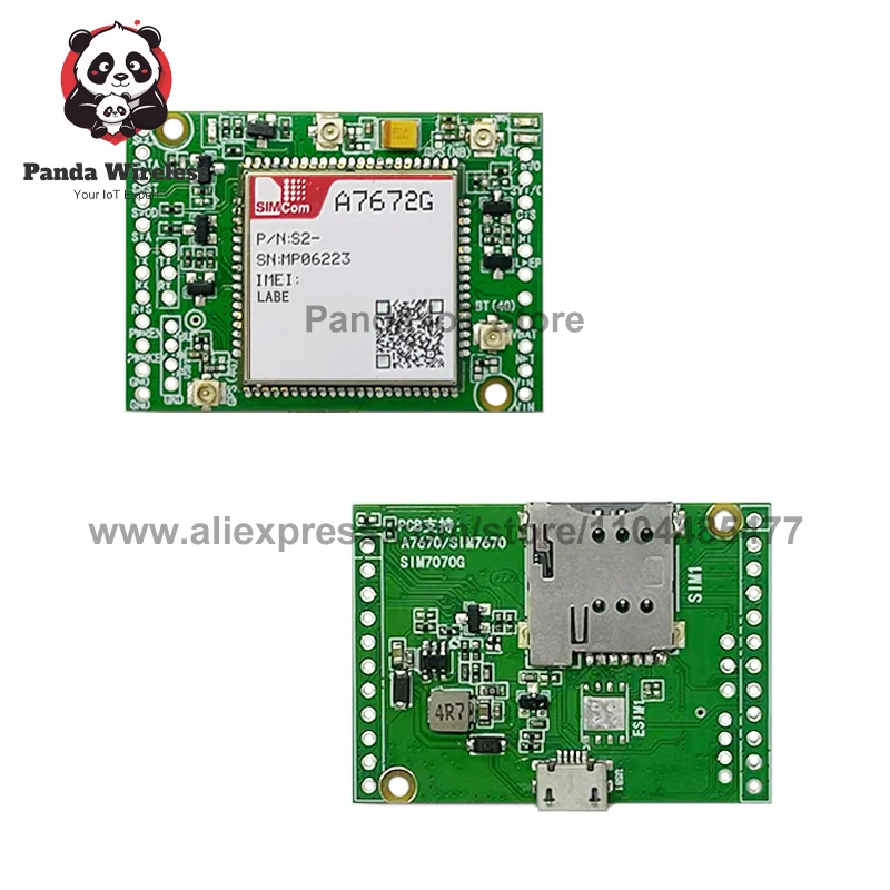 SIMCOM A7672G LABE 4G CAT1+2G CORE BOARD Qualcomm chip Breadboard B1/B2/B3/B4/B5/B7/B8/B12/B13B18/B19/B20 With FPC Antenna