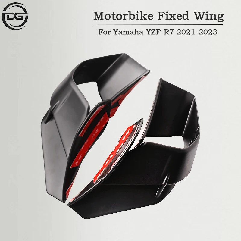 Fixed Wind Wing for Yamaha YZF-R7 YZF R7 R 7 2021-2023 Motorcycle Aerodynamic Winglets Windshield Fairings Black Accessories New