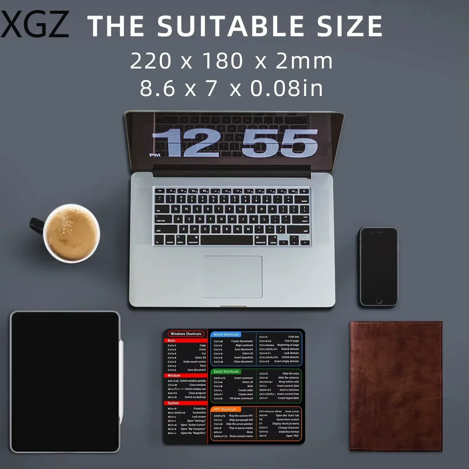 

Офисный коврик для мыши Exco с ярлыком, английская офисная клавиатура, базовый резиновый настольный коврик, многоязычный, пожалуйста, ввод сто