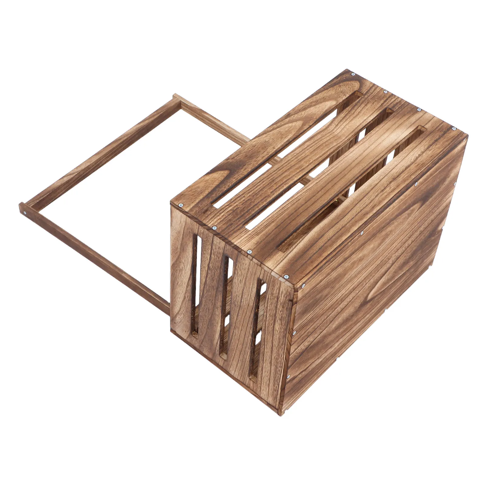 Wooden Baby Storage Basket with Handle Natural Material Organizer for Clothes Nursery Items Portable Infant Care Hamper