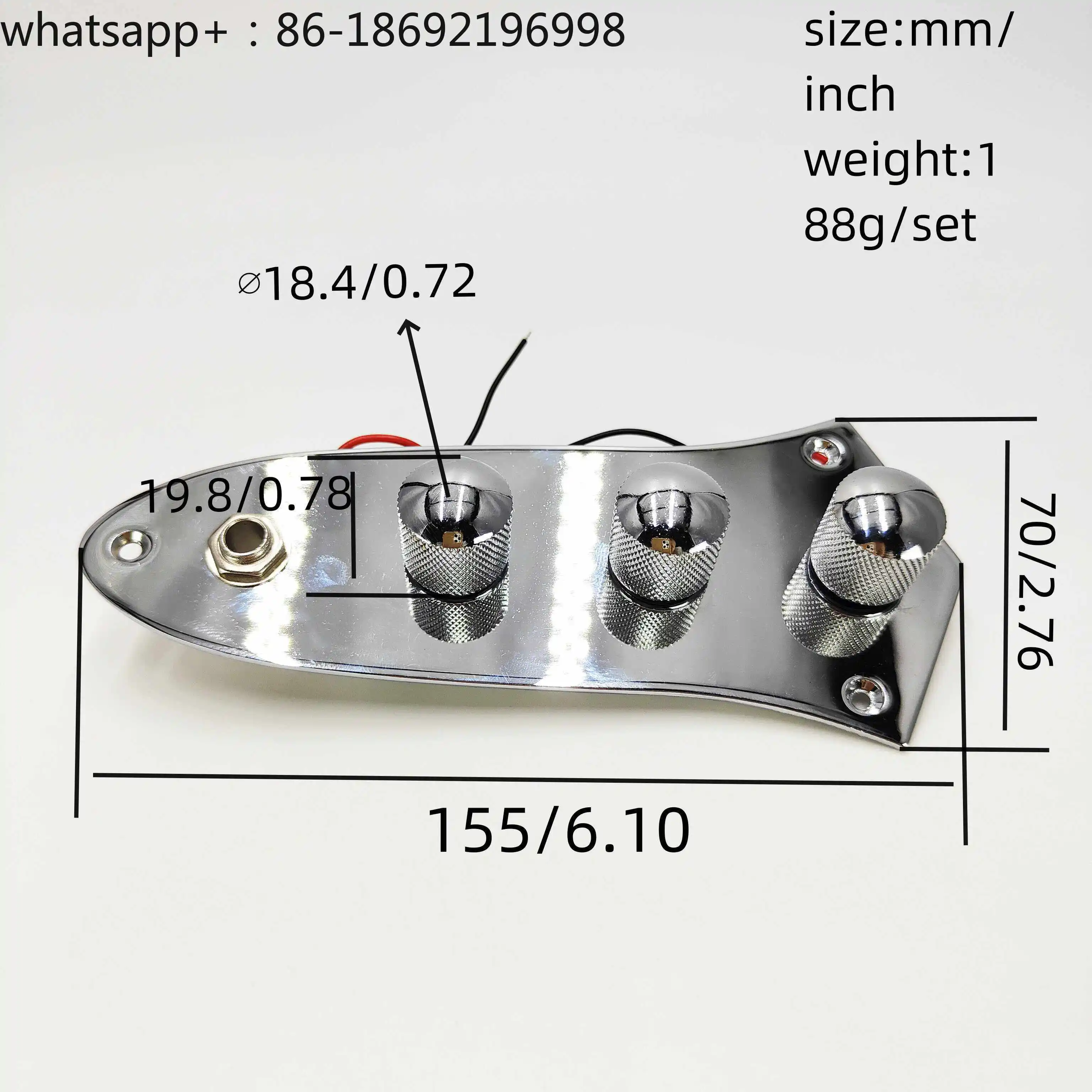 Electric Bass JB Circuit Board Iron Board Control Circuit Assembly Metal Triangle Volume Control Circuit System Guard Board