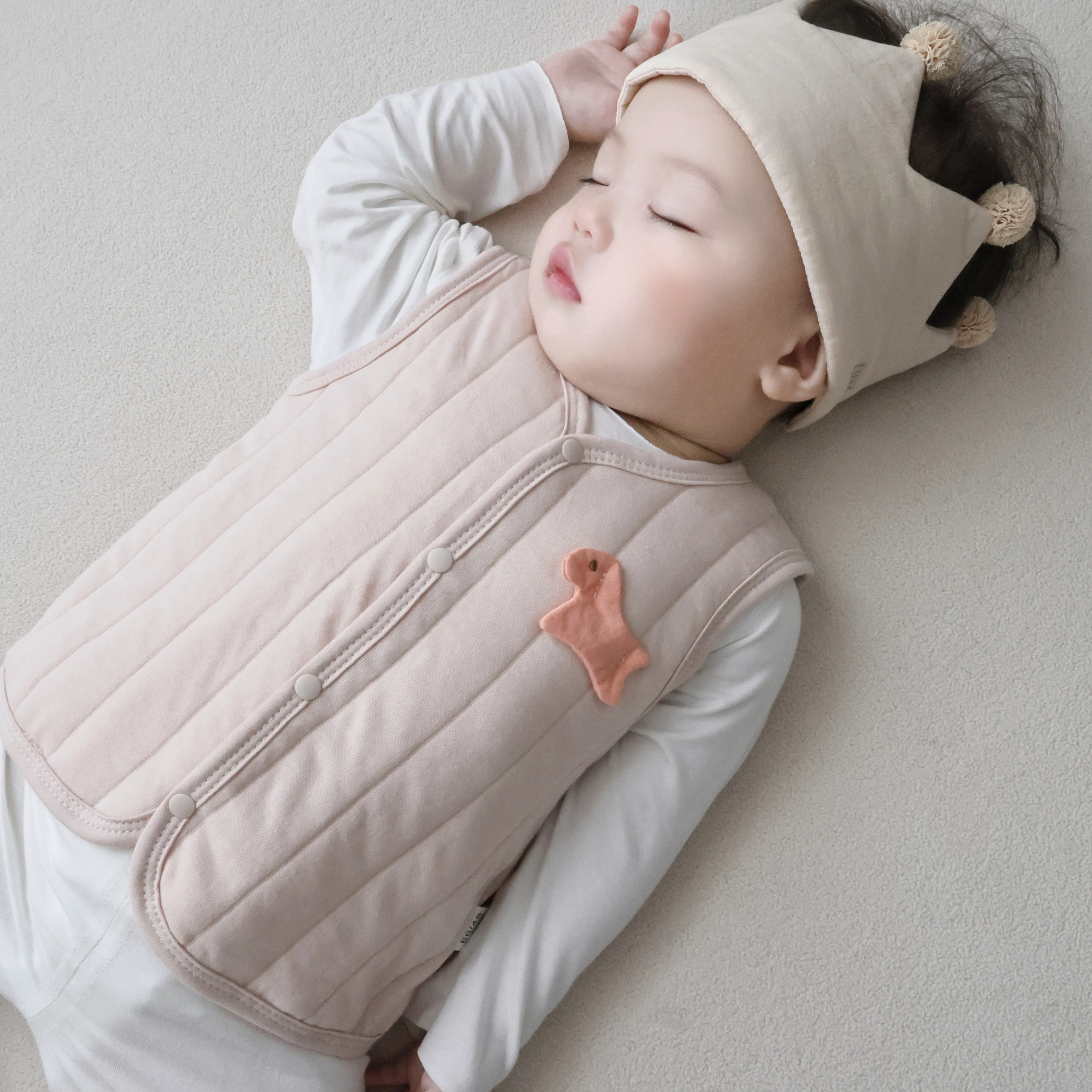 Infant Toddler Baby Boy Girl Quilted Cotton Vest Tank Tops For Autumn Winter Solid Sleeveless Warm Cardigan Waistcoat Jacket Top