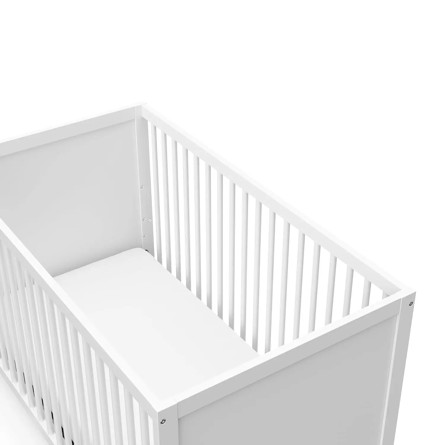 Storkcraft Calabasas 3-in-1 Convertible Crib (White) – GREENGUARD Gold Certified, Fits Standard Crib Mattress,