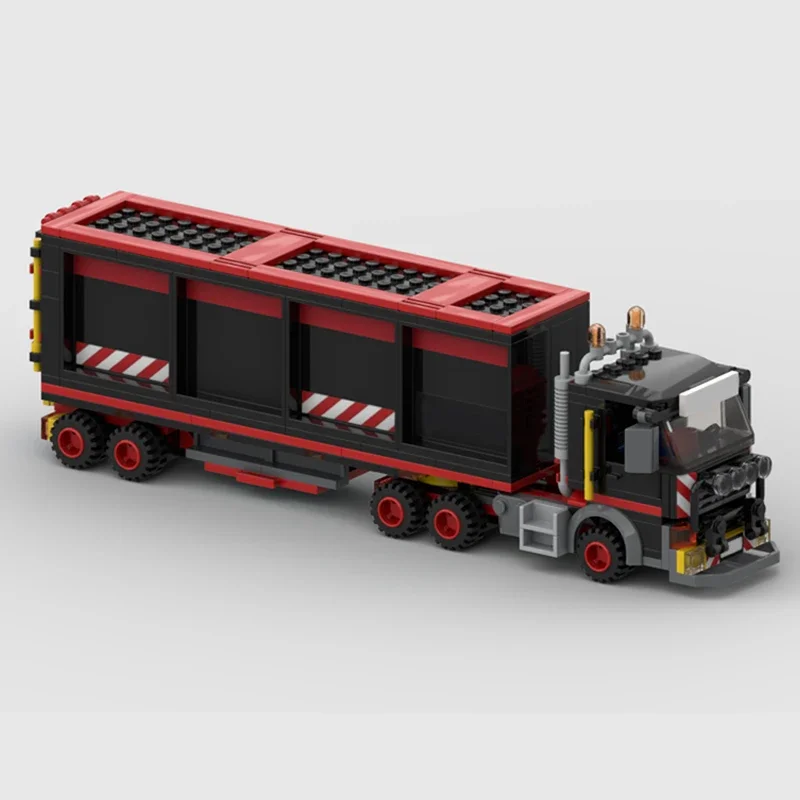 Briques de Construction Moc, Transport spécial, modèle de Semi-camion, technologie, blocs de véhicules de ville modulaires, jouets d'assemblage à monter soi-même