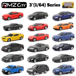 RMZ CiTY 1:64 Free Wheels Miniature Toy Car Model Volkswagen Audi TOYOTA BMW Ford Pickup Diecast Miniature Gift For Children Boy