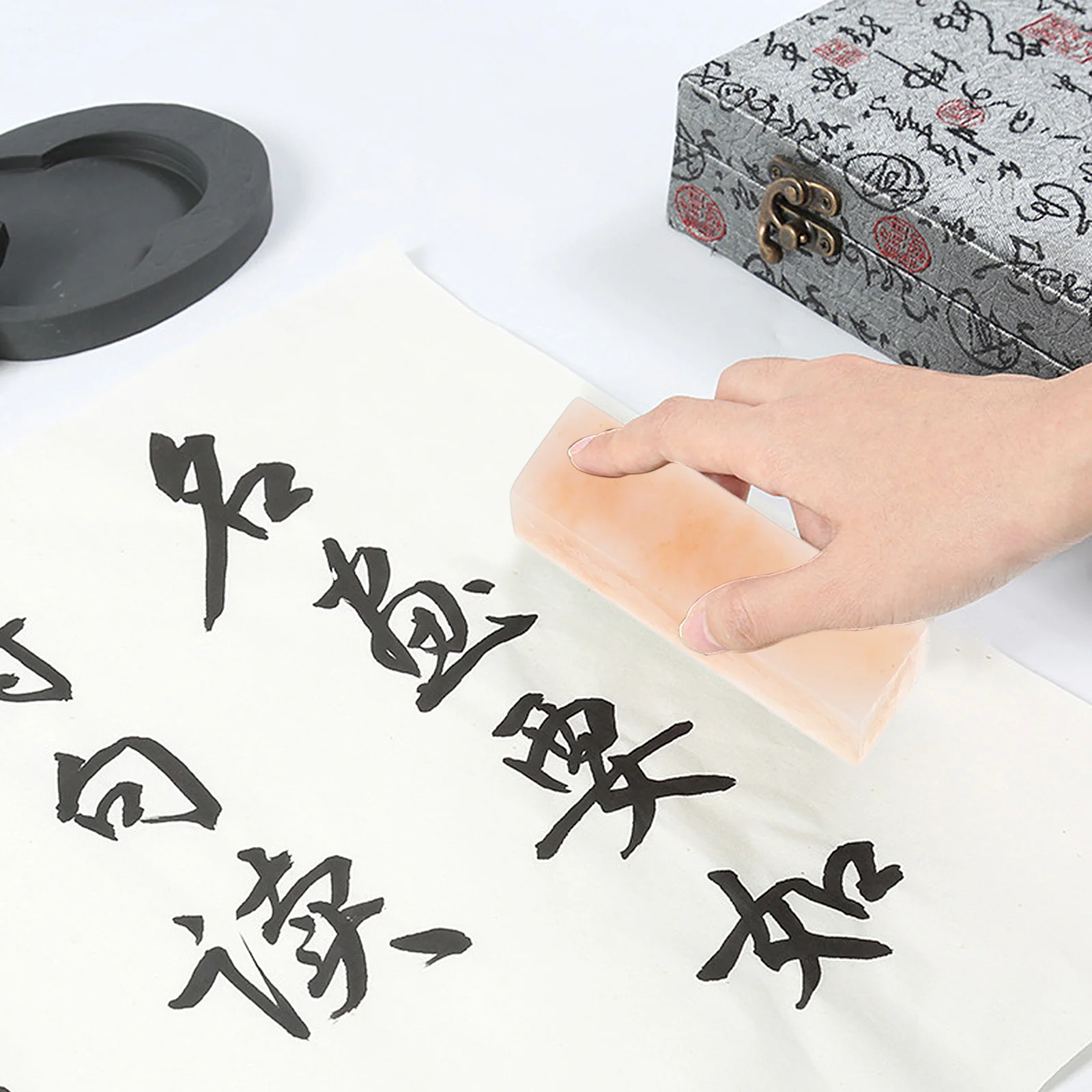 Chinese Calligraphy Brush Set Four Treasures of The Study High-Quality Writing Accessories Ink Stick Paper Inkstone for Beginner