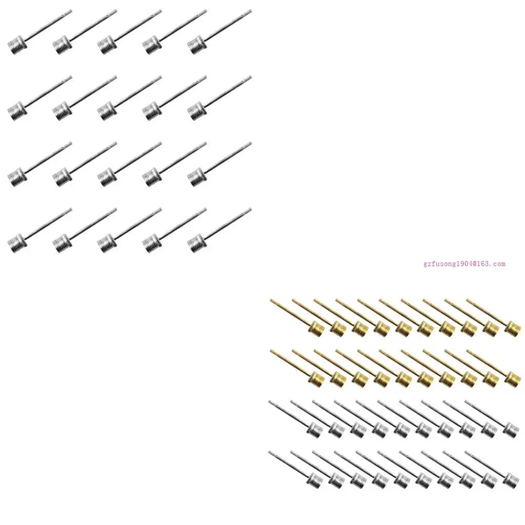 20pcs ปั๊มฟุตบอล inflator เข็มโลหะสแตนเลสพองเข็ม D5QD