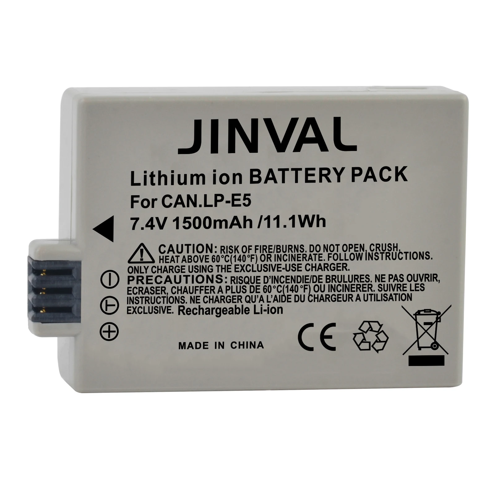 1500mAh LP E5 LPE5 LP-E5 Li-ion Bateria Battery for Canon EOS Rebel XS Rebel T1i Rebel XSi 1000D 500D 450D Kiss X3 X2  F Camera