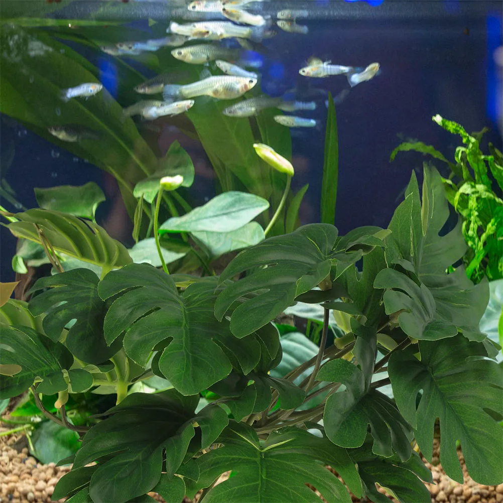 

Artificial Hanging Plants Plastic Decor Pet Reptile Tank Accessory Lifelike Plant Easy Safe Pets Supplies Creative