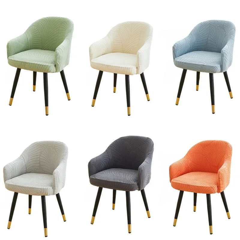 1/4/6pcs 솔리드 하이 암 의자 커버 탄성 다이닝 의자 시트 커버 스트레치 주방 안락 의자 슬립 커버 Hotel Housse De Chaise