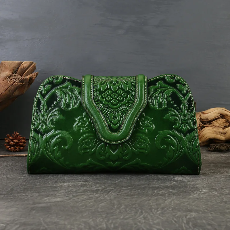 حقيبة كروس من الجلد الطبيعي على شكل زهور للنساء من الطبقة الأولى من جلد البقر حقيبة يد عصرية للسيدات من جلد البقر أو حقيبة كتف أو حبال