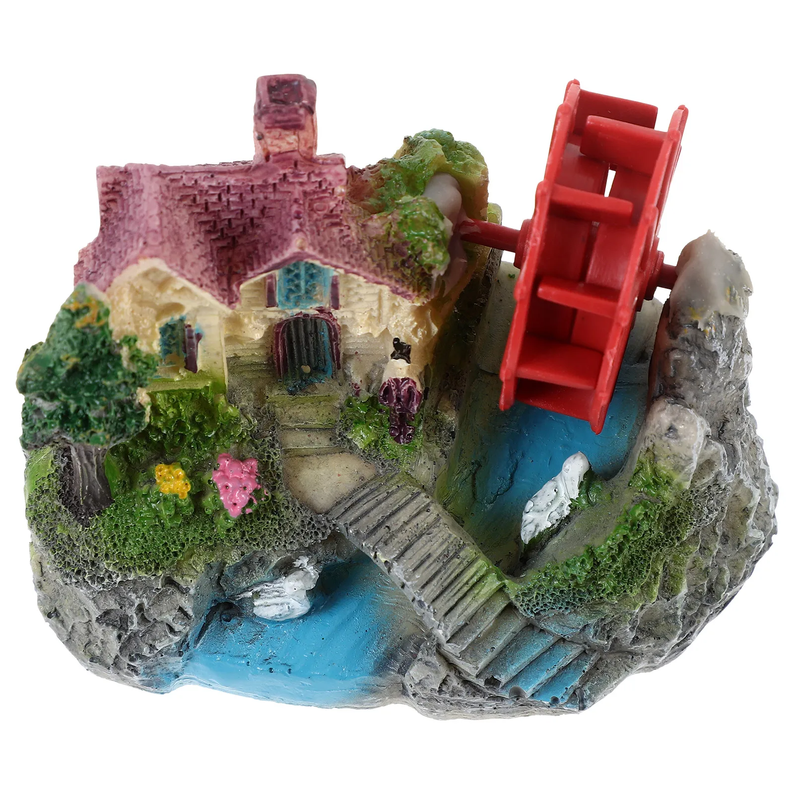 

Resin Villa Fish Tank Decoration Realistic Aquarium Landscaping Ornament Minnows Shelter Small Lightweight Aquarium