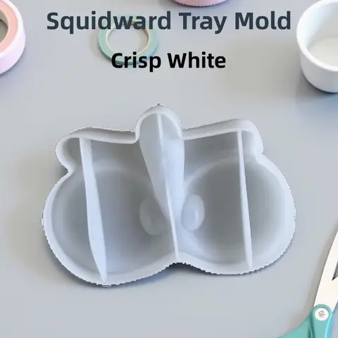 Funny Squidward Inspired Eyeglass Tray Silicone Mold DIY Face Swans Jewelry Box Storage Tray Gypsum Resin Mold