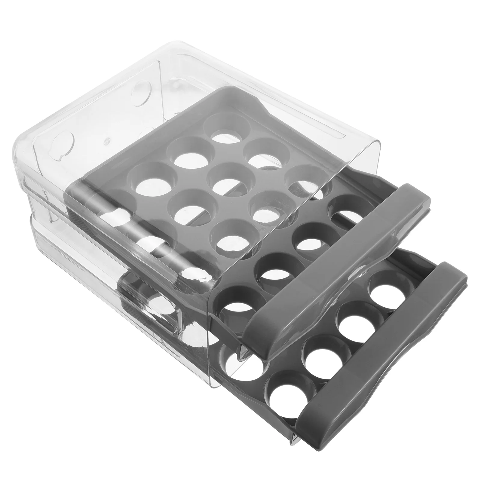 

Egg Storage Box Refrigerator Drawer Organizer Display Holder Rack for Counter Fridge
