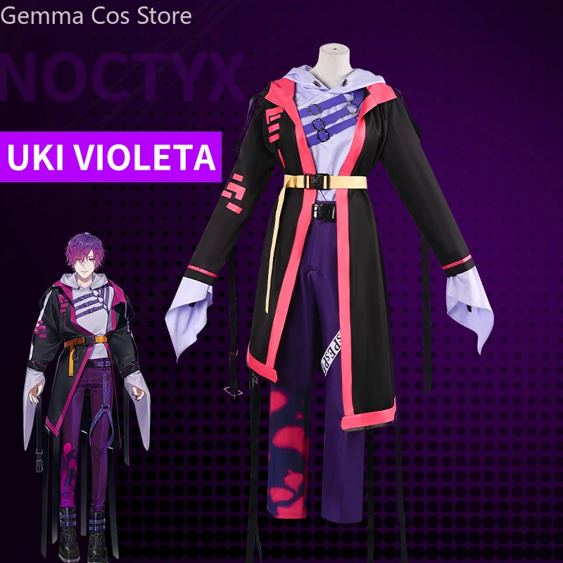 

Vtuber Uki Violeta Cosplay Costume Halloween Party Suits Uniform