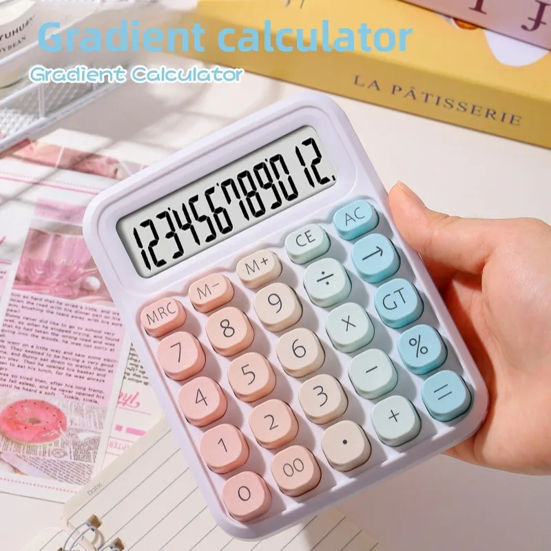 Calcolatrice per gelato, cubo di zucchero sfumato di bell'aspetto, graziosa calcolatrice speciale per contabilità da ufficio per studenti