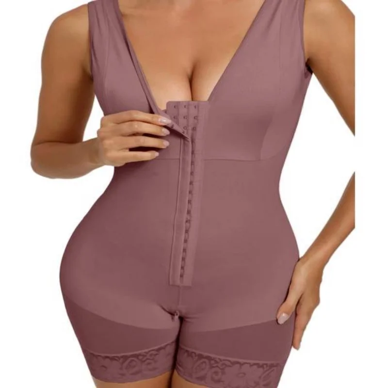 Fajas Colombianas Shapewear per Donna Controllo della Pancia Post Chirurgia Shaper per Tutto il Corpo Butt Lifter con Cerniera sul Cavallo