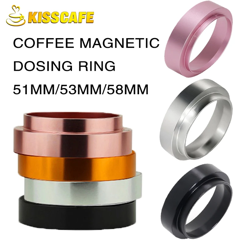 Coffee Dosing Ring 51MM 53MM 58MM With Magnet Aluminum Brewing Bowl For Coffee Powder Basket Portafilter Holder Barista Tool