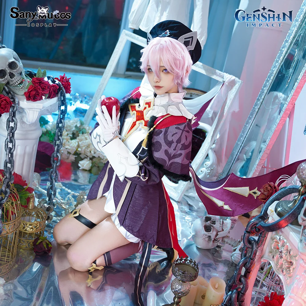 Premium Edition SanyMuCos Dahlia Cospaly Genshin Impact Dahlia Dress Cospaly Outfit Comic-con Birthday and Holiday Gifts