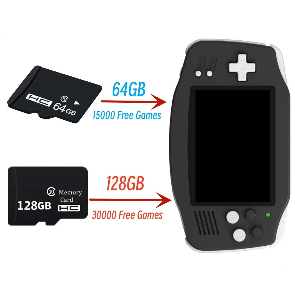 أحدث بطاقة الألعاب لوحدة التحكم في الألعاب RG34XX TF2 بطاقة الذاكرة 64 جيجابايت 128 جيجابايت مع 30000 ألعاب مجانية RG 34XX TF بطاقة استبدال الملحقات