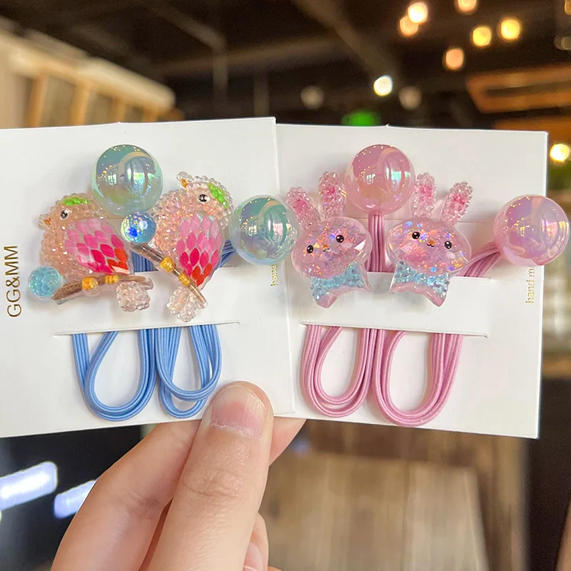 2 teile/satz Cartoon Eule Haar Seil für Mädchen Schnecke elastische Haarband Kaninchen haargummi mädchen niedlichen Marienkäfer Haar gummi Kinder Haarschmuck – Detail 7