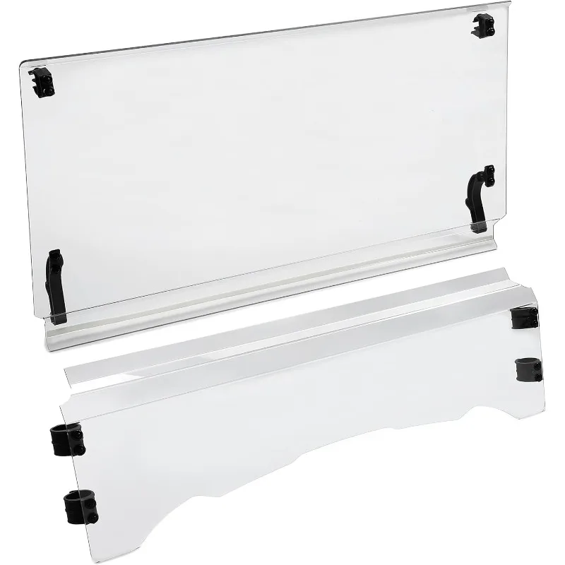 

KUAFU Clear Windshield Front Heavy Duty Folding 2-IN-1Windshield Windscreen