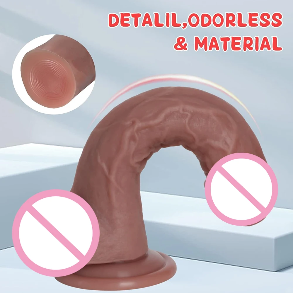 Realistic Soft Dildo for Men And Women G-spot Anal Plug Masturbator Thick Penis Adult Sex Toy for Stimulation 18+ 2