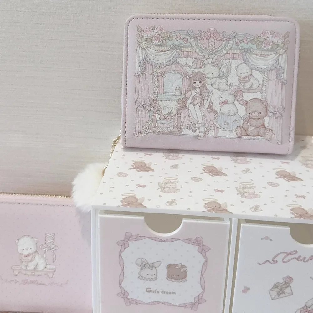 

New PU Leather Coin Purse Cartoon Waterproof Credit Card Holoder Card Wallets Girls