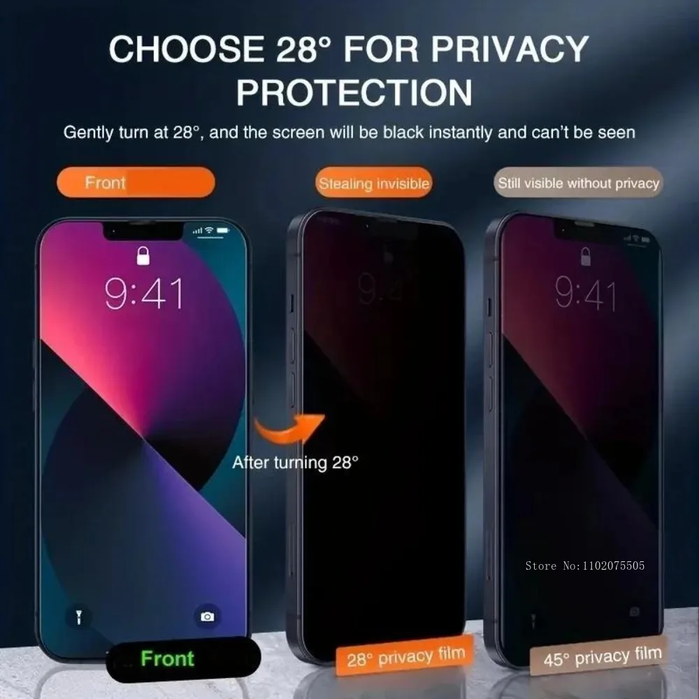 5Pcs Full Cover Privacy Hydrogel Film for IPhone 17 16 15 14 Pro Max 15 14 Plus Screen Protector for iPhone 11 12 13 Pro X XR XS view 3