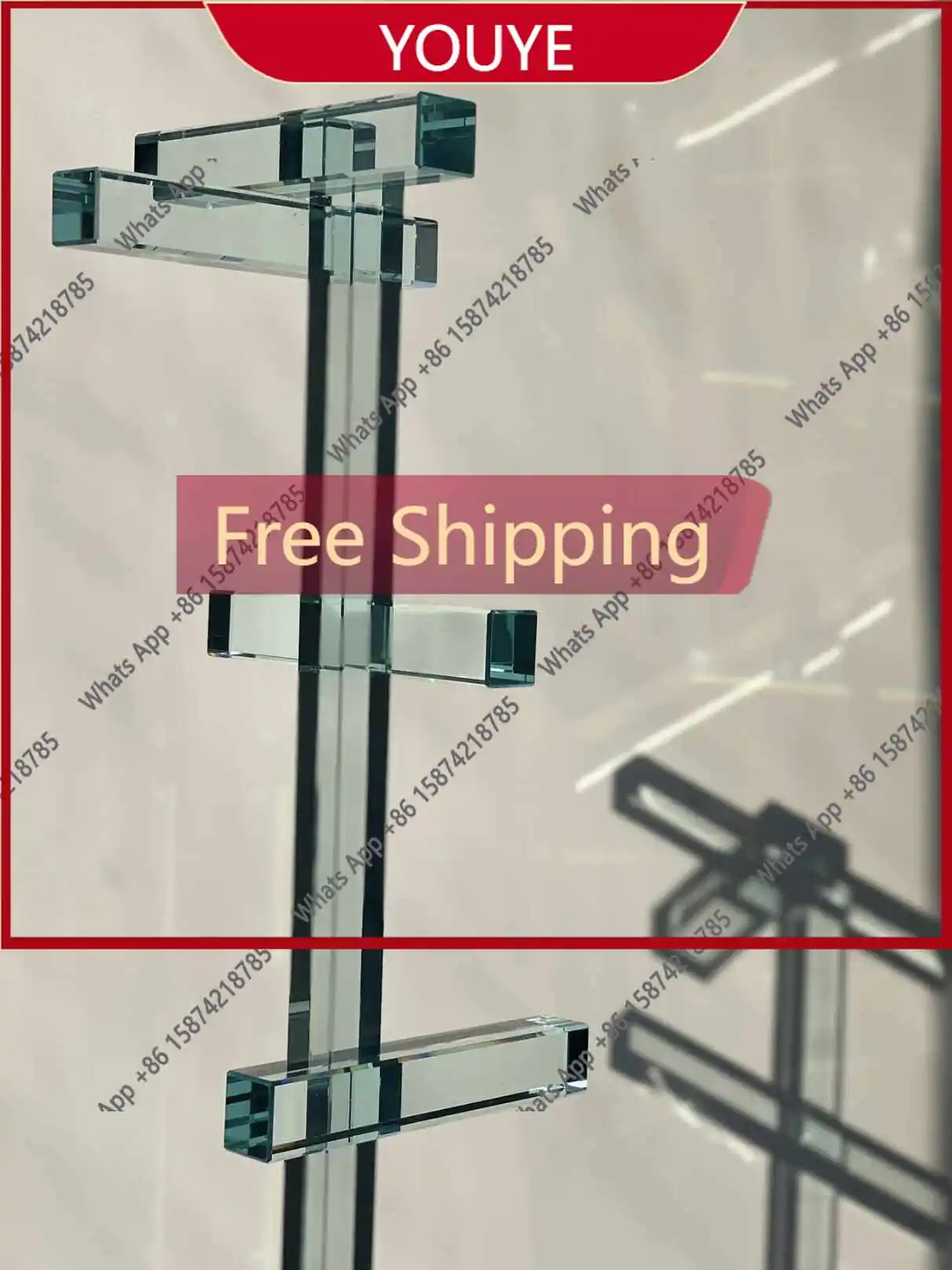 

Rr Italian Glass Coat Rack Storage Designer Bedroom Floor Hanger Entrance Hanger Art Nordic