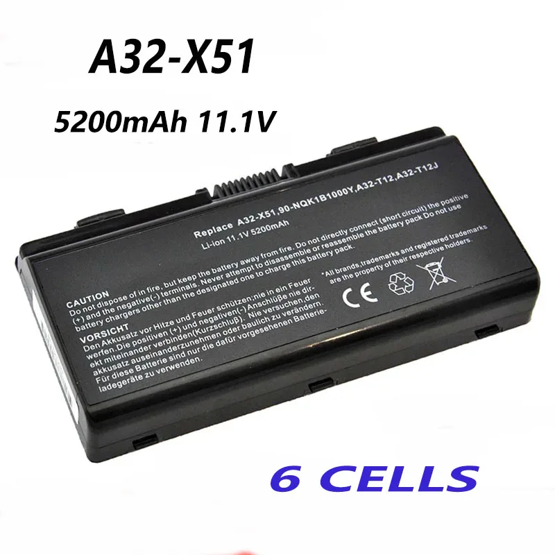 A32-X51 A32-T12 A32-XT12 5200 мАч 11,1 В аккумулятор для ноутбука Asus X51C X51H X51L X51R X51RL X58 X58C X58L X58Le T12 T12JG