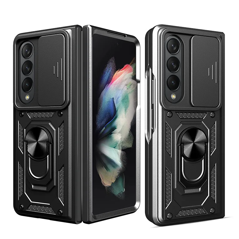 Cases For Samsung Galaxy Z Fold 5 4 3 Z Flip 5 4 3 Shockproof Armor Slide Camera Lens Protection Cover