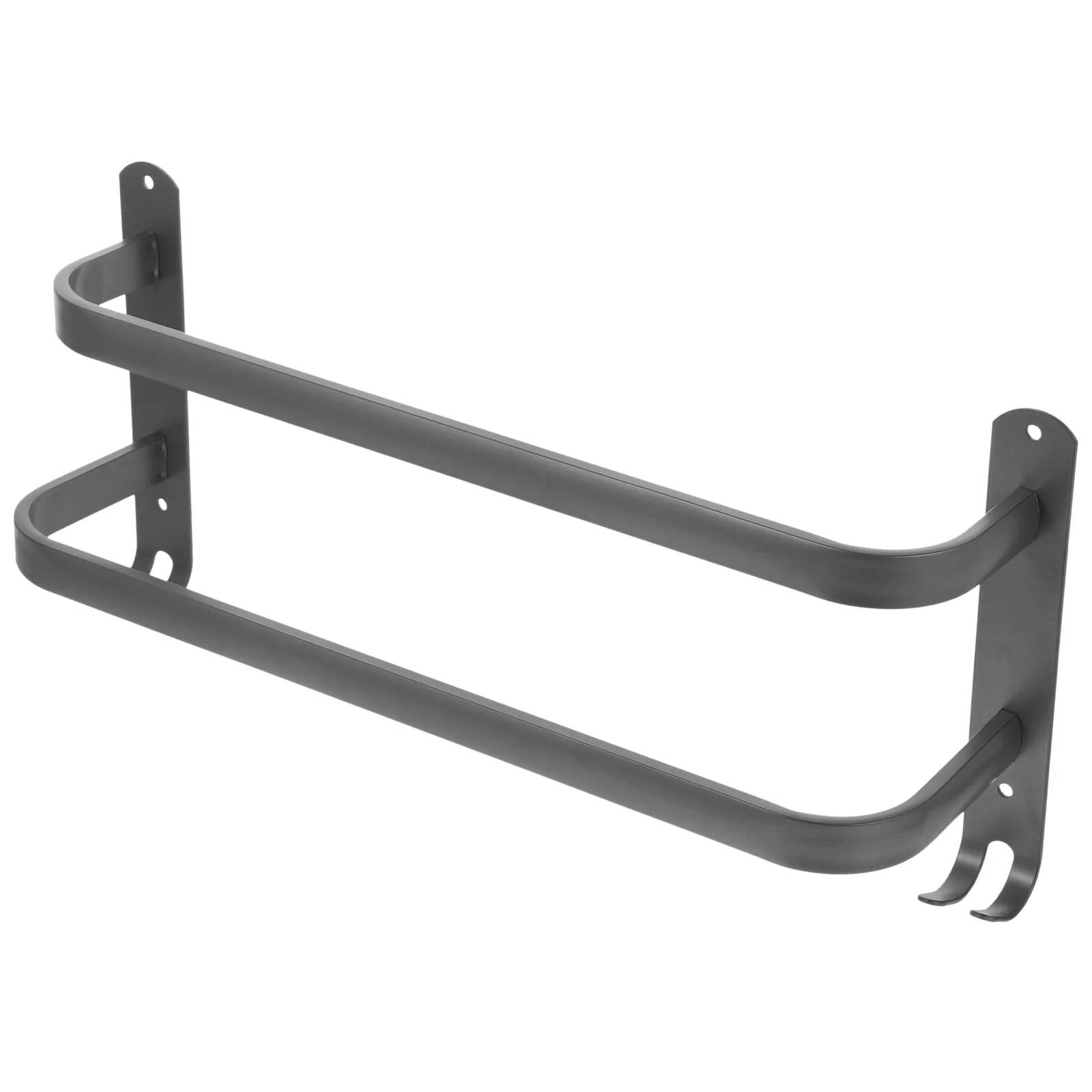 رفوف مناشف الحمام مادة الألومنيوم سهلة التركيب المطبخ طبق الملابس شماعات متعددة الوظائف ديكور المنزل #2