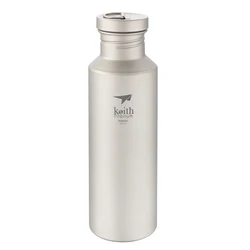 Keith Titanium Sports Bottle Non-toxic Bacteriostatic Flatware Outdoor Camping Hiking Travel Tableware Bottle Single Wall 700ml