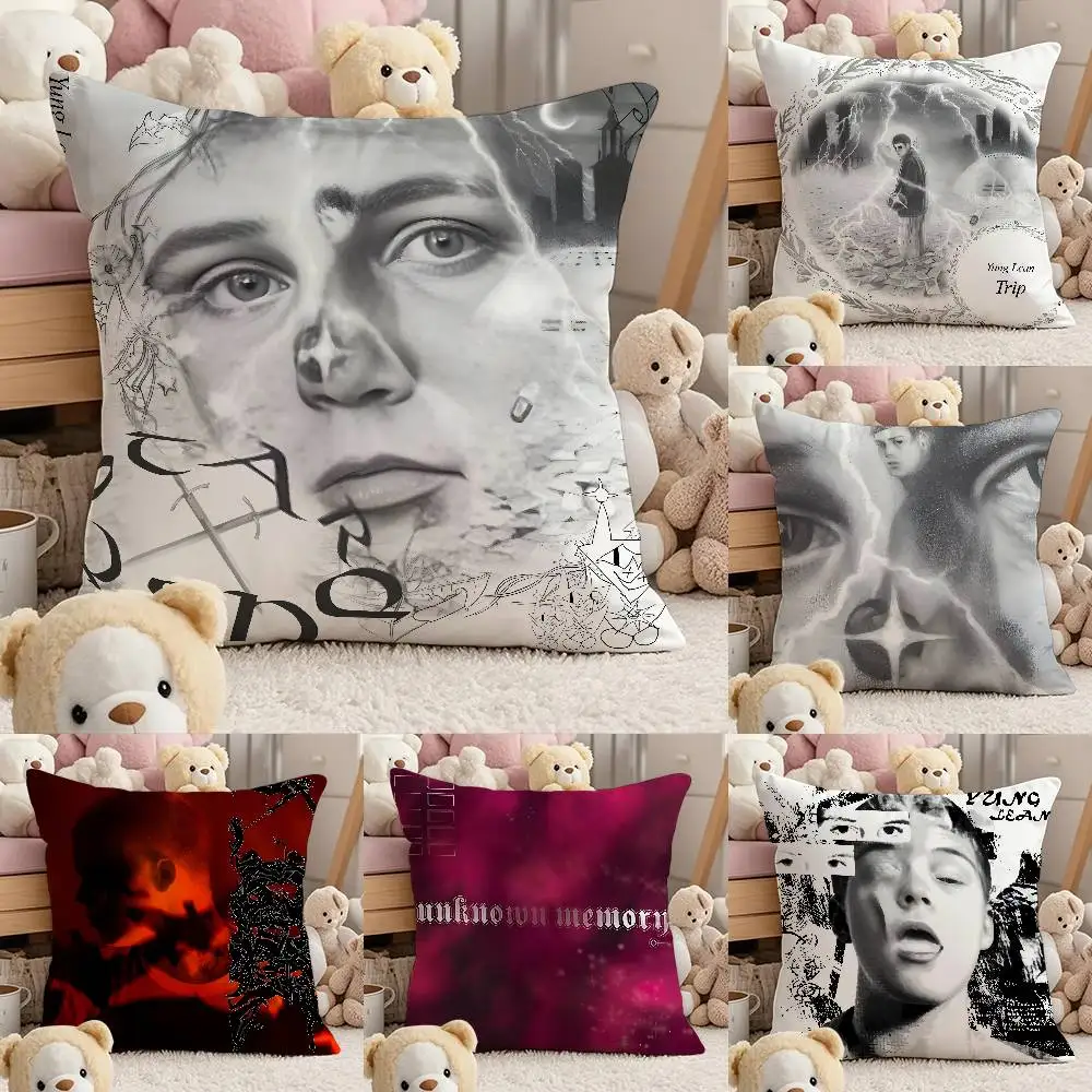 

Rapper Singer Y-Yung Lean Pillow Case Comfort Sofa Bed Silky elegant Invisible zipper Custom Decorative cushion cover