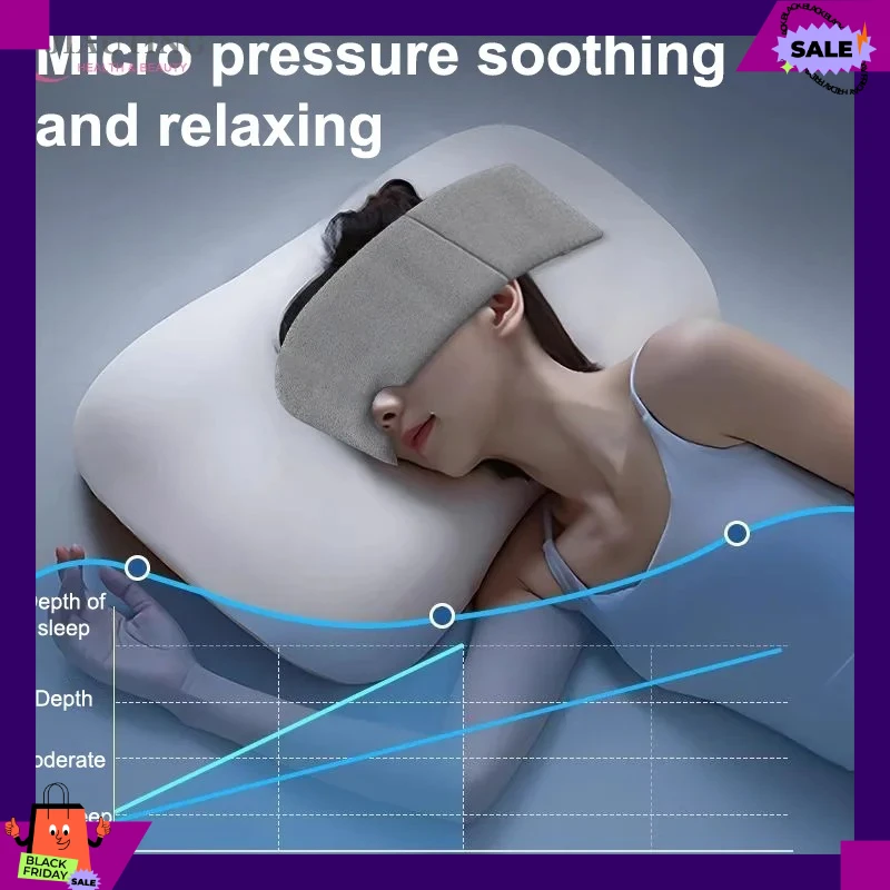 Weighted Gravity Eye Mask Soft Suede Light Blocking Headband Comfort Deep Sleep Stress Relief Travel Gift For Men Women