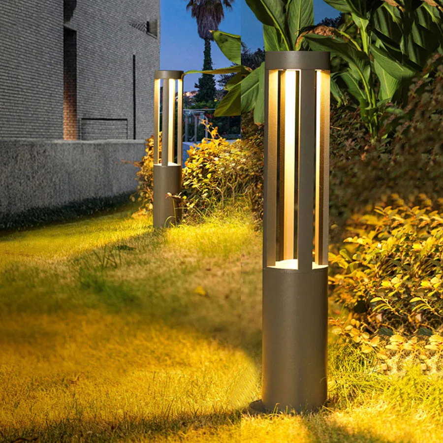 

Outdoor Landscape Lawn Lamp Waterproof Villa Garden Courtyard Stand Pole Light Modern Park Community Post Lamp Led Bollard Light