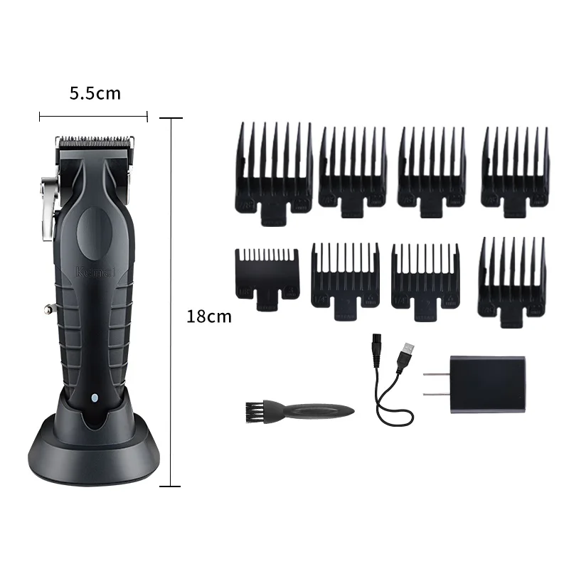 Usb Rechargeable Cordless Electric Body Groin Hair Trimmer Kemei Km-2296 2500mah Lithium Battery Adjustable Trimmer For Men