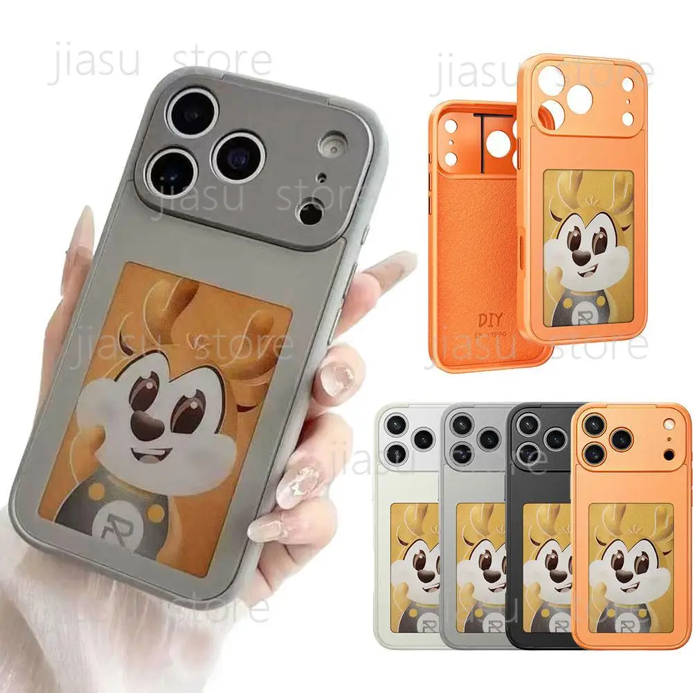 Smart NFC E-Ink Screen Phone Case For IPhone 17 /17 Pro/17 Pro Max Display Shockproof Protective Cover With HD 4-Inch Scree F2J8
